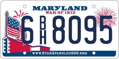 MD license plate 6BH8095