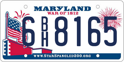 MD license plate 6BH8165