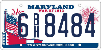 MD license plate 6BH8484