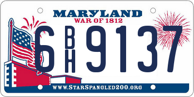 MD license plate 6BH9137