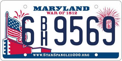 MD license plate 6BH9569