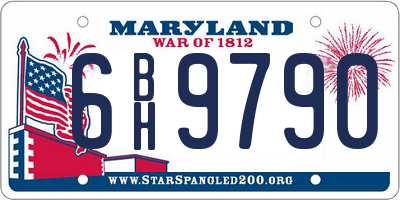MD license plate 6BH9790