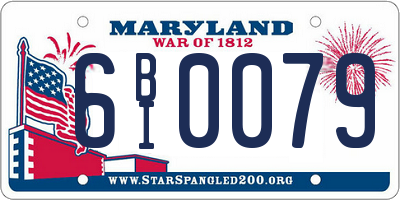 MD license plate 6BI0079