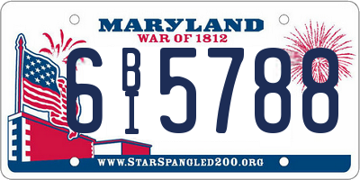 MD license plate 6BI5788