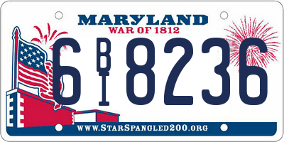 MD license plate 6BI8236