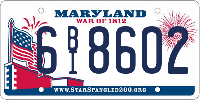 MD license plate 6BI8602