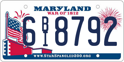 MD license plate 6BI8792