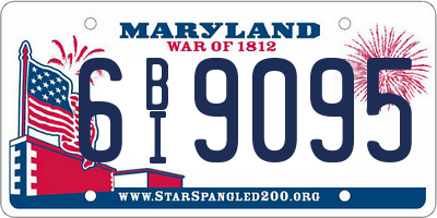 MD license plate 6BI9095