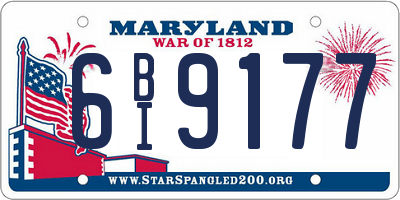MD license plate 6BI9177