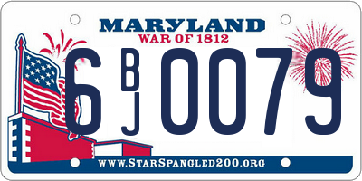 MD license plate 6BJ0079