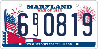 MD license plate 6BJ0819