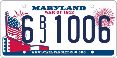 MD license plate 6BJ1006