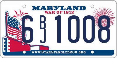 MD license plate 6BJ1008
