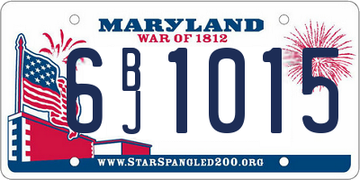 MD license plate 6BJ1015