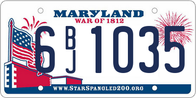 MD license plate 6BJ1035