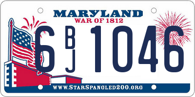 MD license plate 6BJ1046