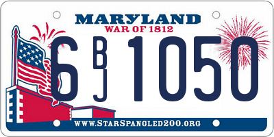 MD license plate 6BJ1050