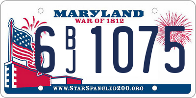 MD license plate 6BJ1075