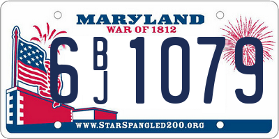 MD license plate 6BJ1079
