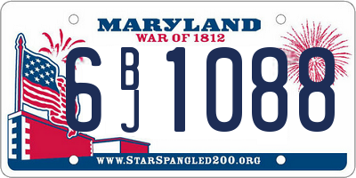 MD license plate 6BJ1088