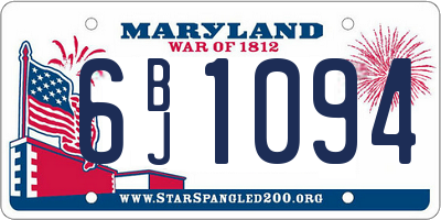 MD license plate 6BJ1094