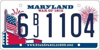MD license plate 6BJ1104
