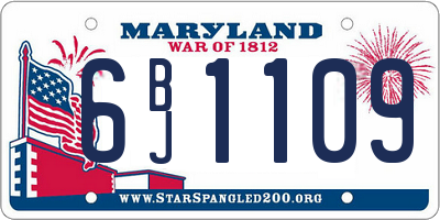 MD license plate 6BJ1109