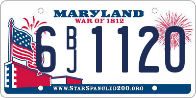 MD license plate 6BJ1120