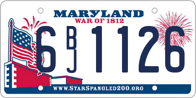 MD license plate 6BJ1126