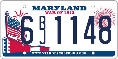 MD license plate 6BJ1148