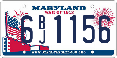 MD license plate 6BJ1156