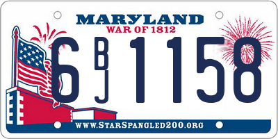 MD license plate 6BJ1158