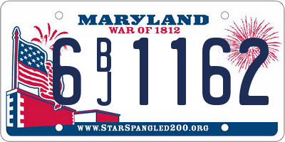 MD license plate 6BJ1162