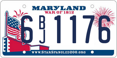 MD license plate 6BJ1176