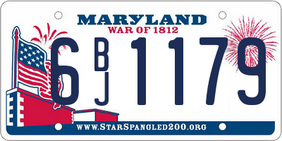MD license plate 6BJ1179