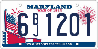 MD license plate 6BJ1201