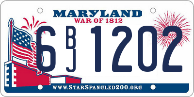 MD license plate 6BJ1202