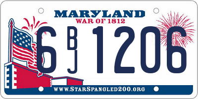 MD license plate 6BJ1206