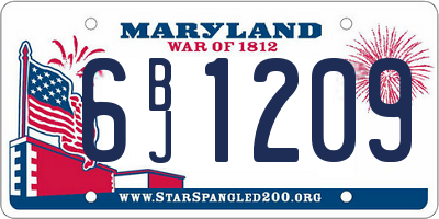 MD license plate 6BJ1209