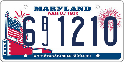 MD license plate 6BJ1210