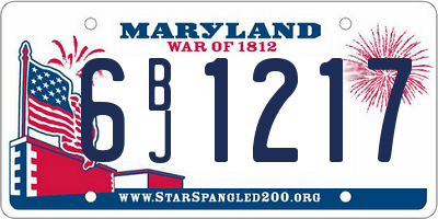 MD license plate 6BJ1217