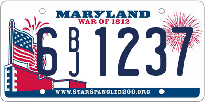 MD license plate 6BJ1237