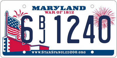 MD license plate 6BJ1240
