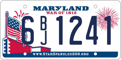 MD license plate 6BJ1241