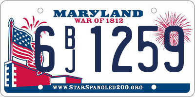 MD license plate 6BJ1259