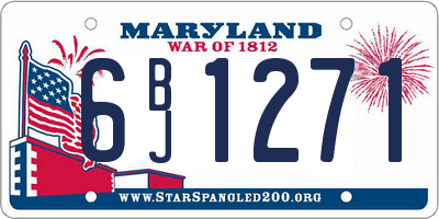 MD license plate 6BJ1271
