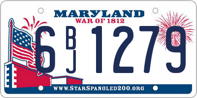 MD license plate 6BJ1279