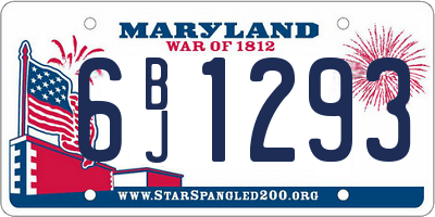 MD license plate 6BJ1293