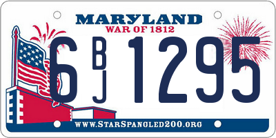 MD license plate 6BJ1295