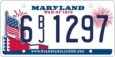 MD license plate 6BJ1297
